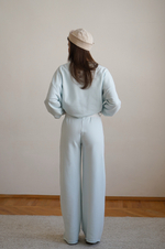 Брюки широкие Ритм премиум для беременных, Голубой