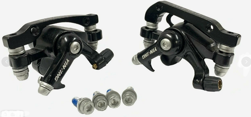 Комплект калиперов дискового тормоза механического с адаптерами IS F180/R160,  IS F160/R140, черные  13941