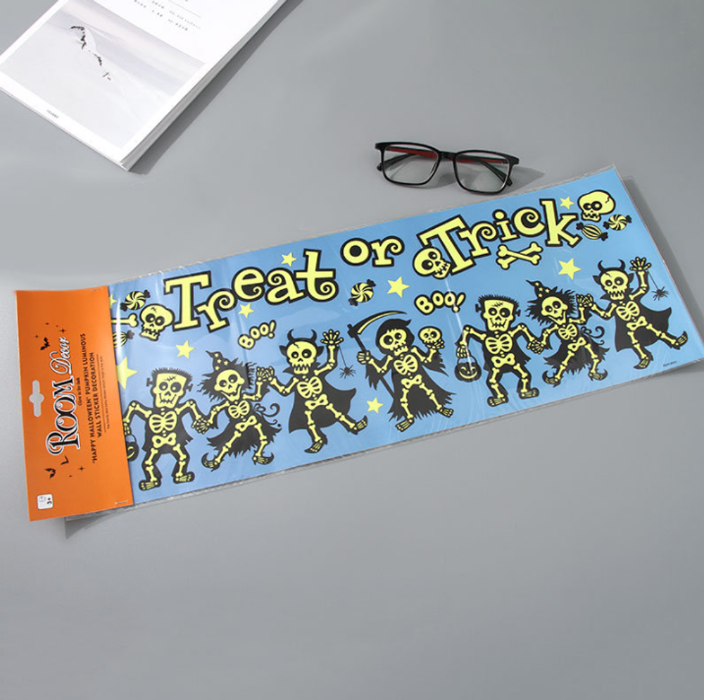 Наклейки светящиеся в темноте &quot;TREAT OR TRICK&quot;