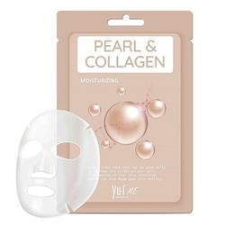 Yu.R Me Тканевая маска для лица с экстрактом жемчуга и коллагеном Pearl & Collagen Sheet Mask, 25 мл.
