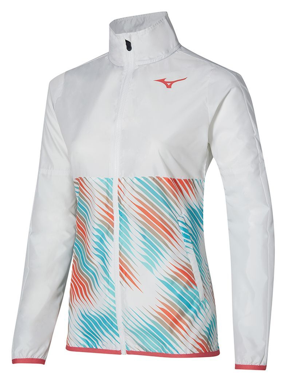 Женская Кофта теннисная Mizuno Printed Jacket - белый