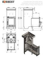 Печь для бани Эверест "Steam Master" 38 INOX (320M) (под обкладку)