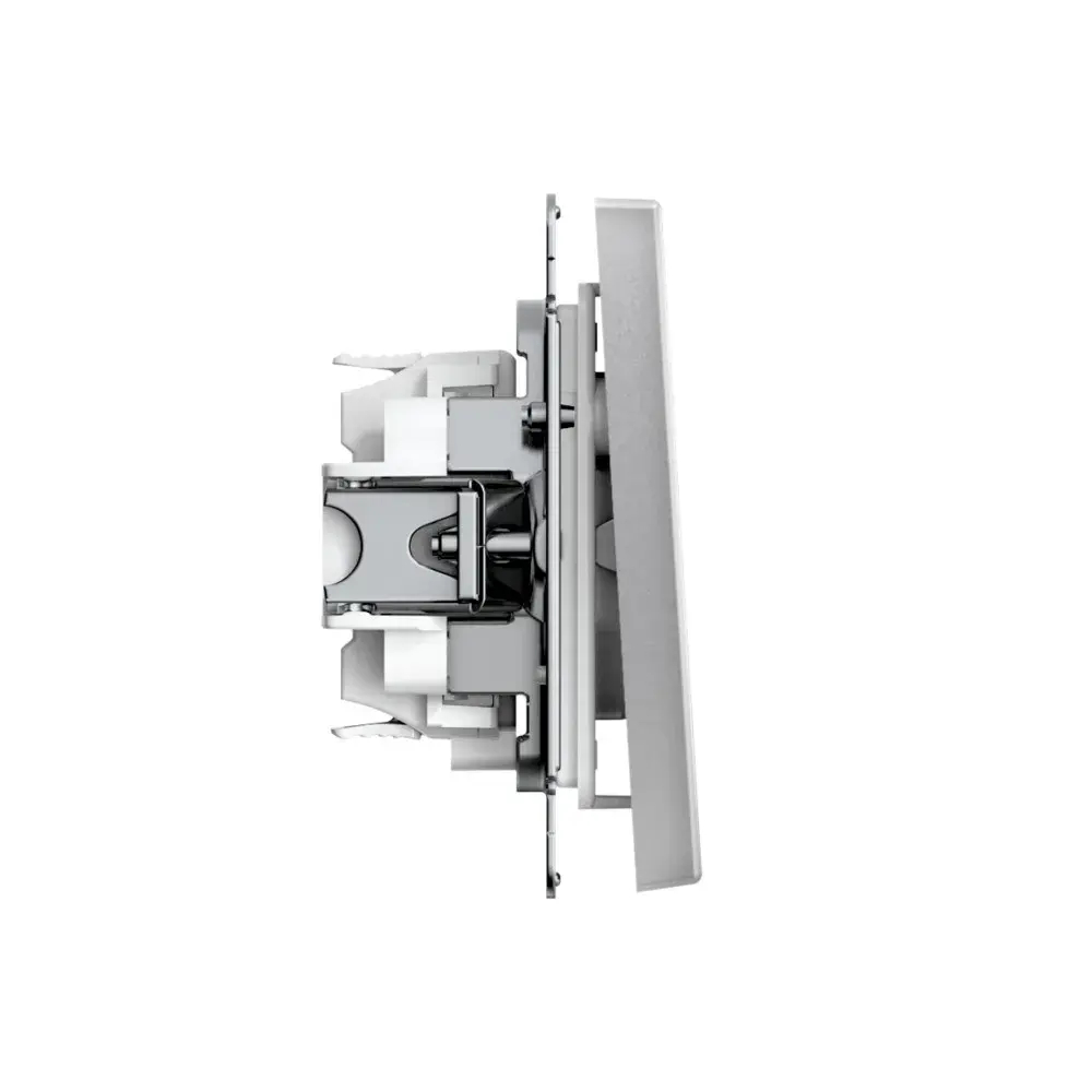 ARTGALLERY 1-клавишный ПЕРЕКЛЮЧАТЕЛЬ IP44, 10АХ, механизм, быстрозажим. клем., АЛЮМИНИЙ