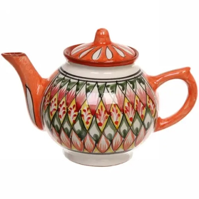 Чайник 1л оранжевый Риштанская Керамика