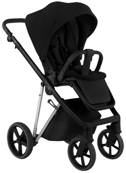 Детская коляска Roan Sol Vintage Luxury 2.0 2 в 1 VIN 05/CB Caviar Black/Nickel/руч.Black