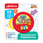 Музыкальный барабанчик Красный/Букстар/КН.