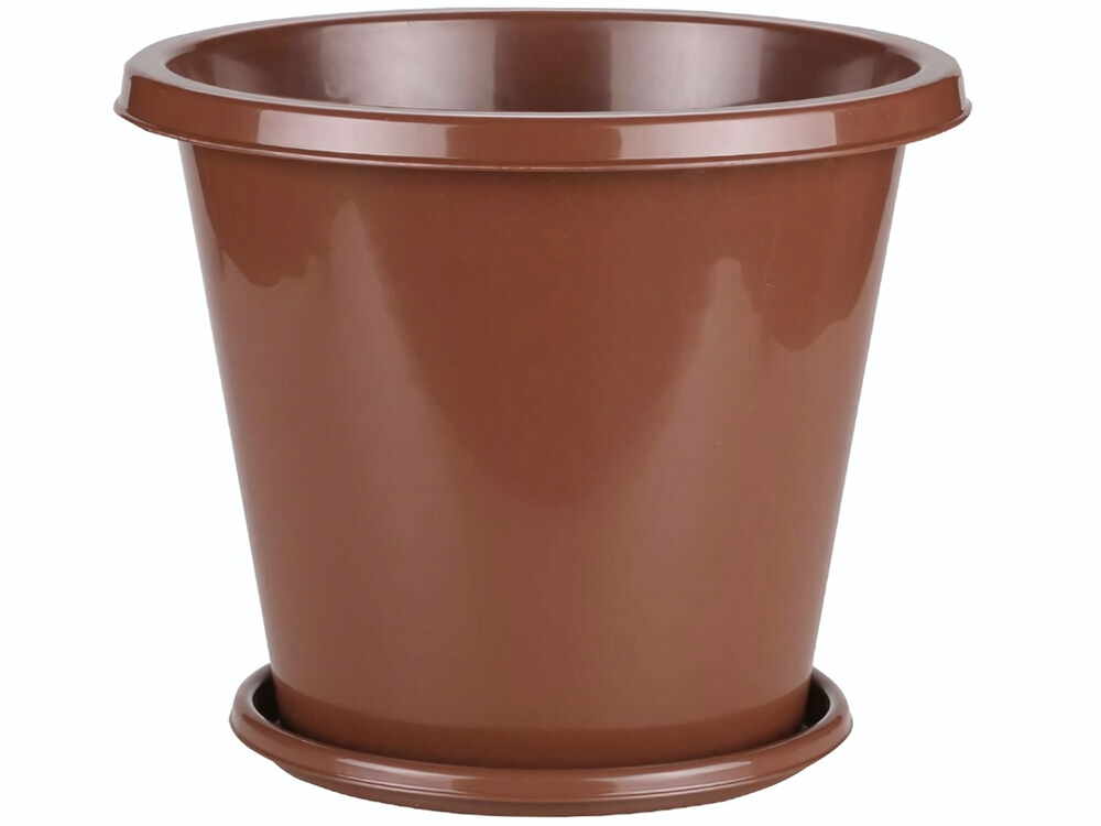 Горшок цветочный Эконом 10л, коричневый