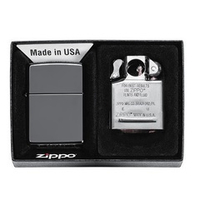 Подарочный набор Zippo (зажигалка Black Ice и вставной блок для трубок)