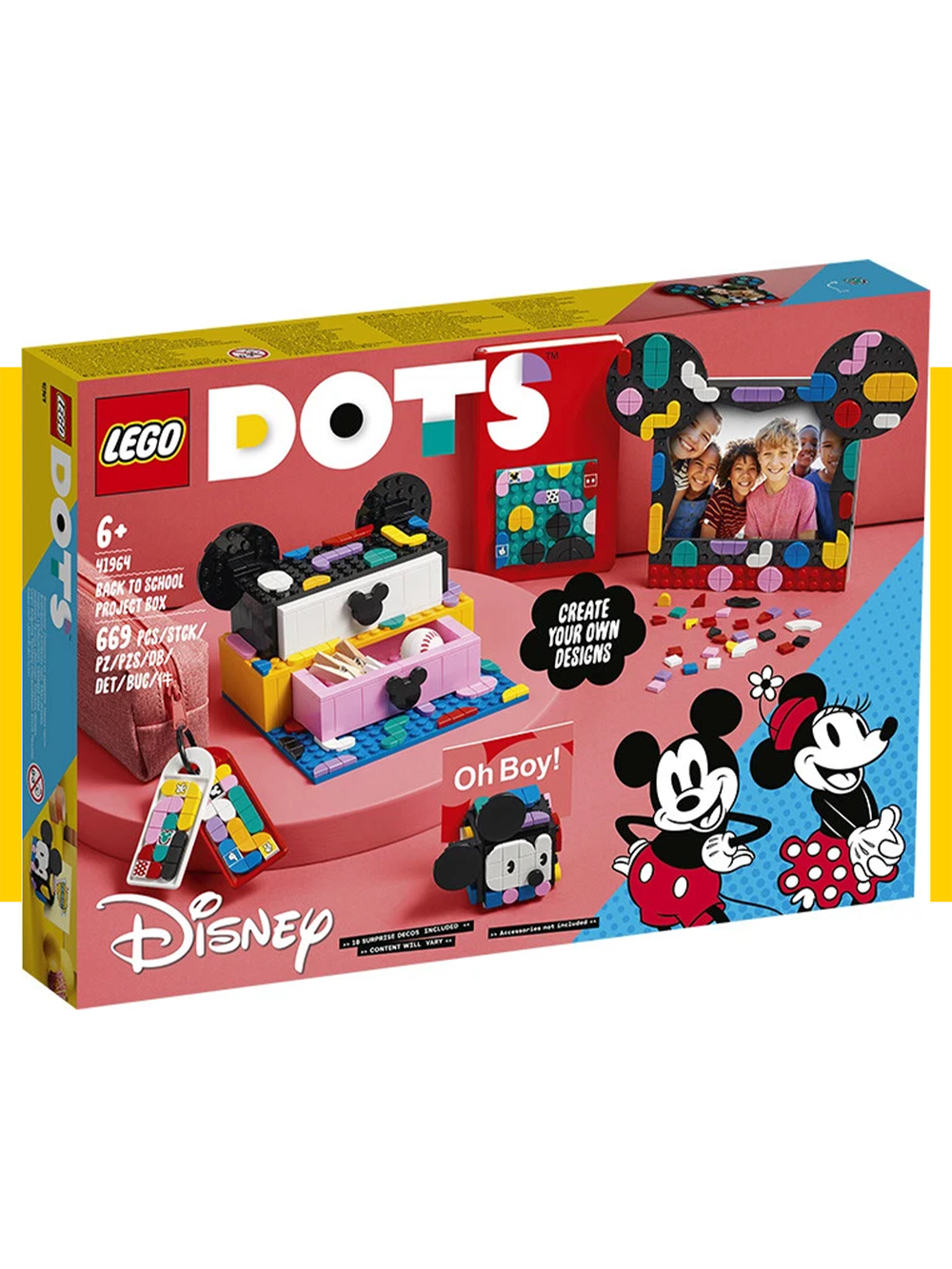 Конструктор Лего Дотс Микки и Минни Маус возвращаются в школу 41964 | LEGO DOTS Mickey Mouse Minnie Mouse 669 деталей 6+
