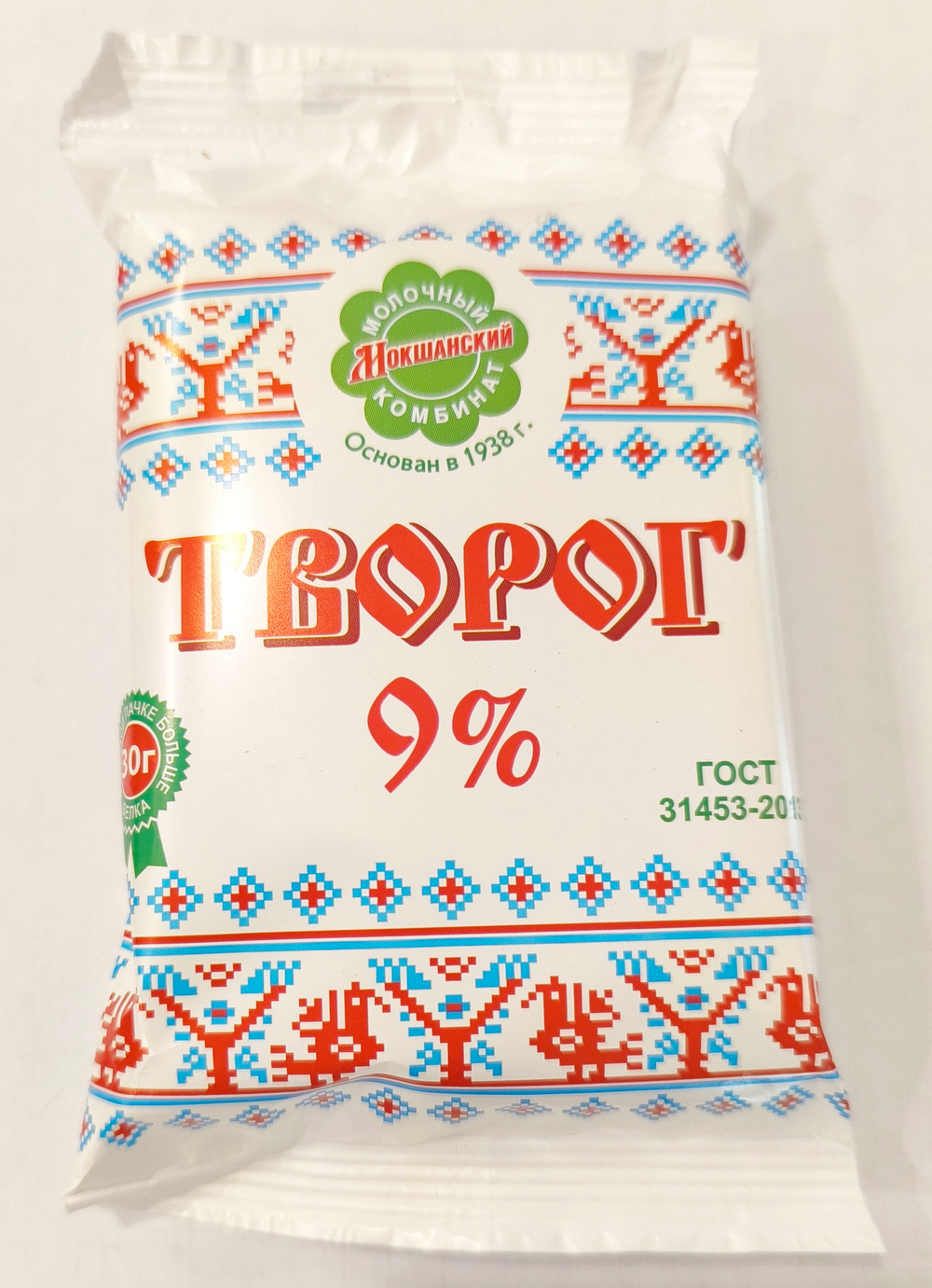 Творог мягкий 9% Мокшанский, флоу-пак, 0,18