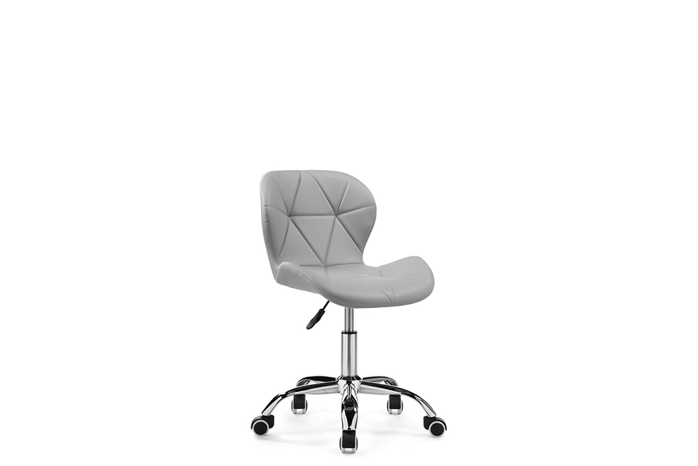 TRIZOR Gray/ ZS-01 gray pvc (177), chrome base Стул