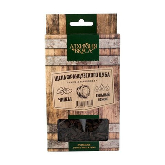 Щепа французского дуба Алхимия вкуса (чипсы, сильный обжиг), 20 г