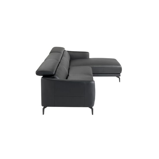 Угловой диван 5359-R /6041 черный кожаный