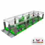 Батутный центр ниндзя парк «Академия прыжков», 18×5×3,5 м