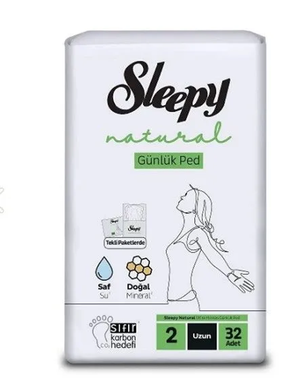 Слипи Натурал прокл.Ежедневные Natural 32шт. Длинные