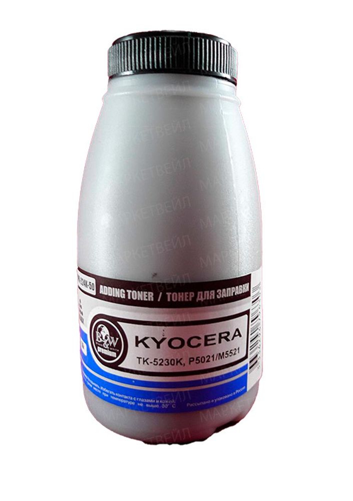 Тонер для Kyocera TK-5230K, P5021/M5521 Black (50г) 2.6K Black&amp;White Premium фасовка Россия