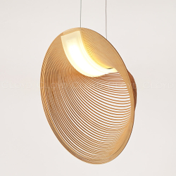 Подвесной светильник Cloyd FUETE P1 / шир. 40 см - дерево - белый (арт.11413)