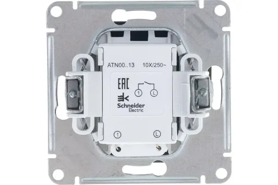 Выключатель Systeme Electric ATLASDESIGN 1-клавишный с индикатором карбон 36371