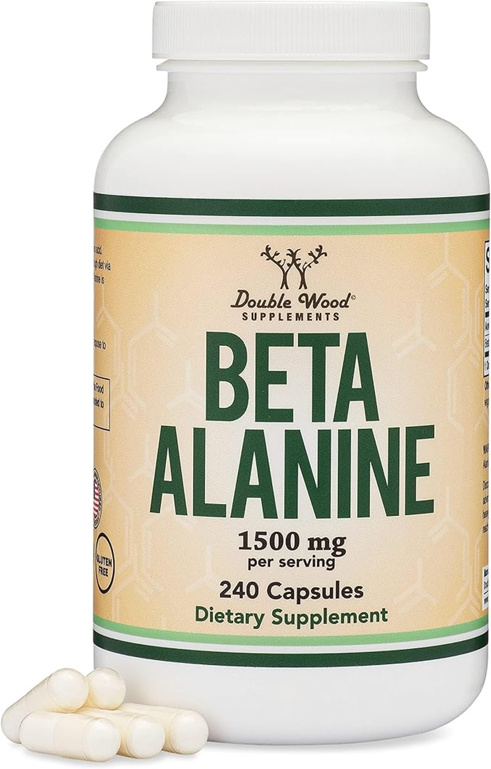 Double Wood Supplements - Beta Alanine - 240 x 750 mg capsules
