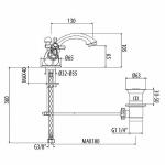 Смеситель для раковины Gattoni TRD TR310/18D0