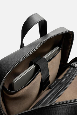 ZARA РЮКЗАК ТЕКСТУРНЫЙ, ЧЕРНЫЙ