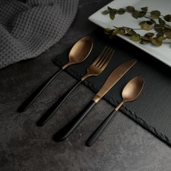 Нож столовый 23,1 ручка матовый черный, медь PVD Provence P.L. [12]