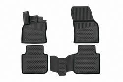 Коврики Optimum, 3D в салон MITSUBISHI Outlander, 2012-2015, 2015- , 2 WD, 4 шт. (повышенная износостойкость, полиуретан, чёрные) Format.FORMAT.3D.35.28.210