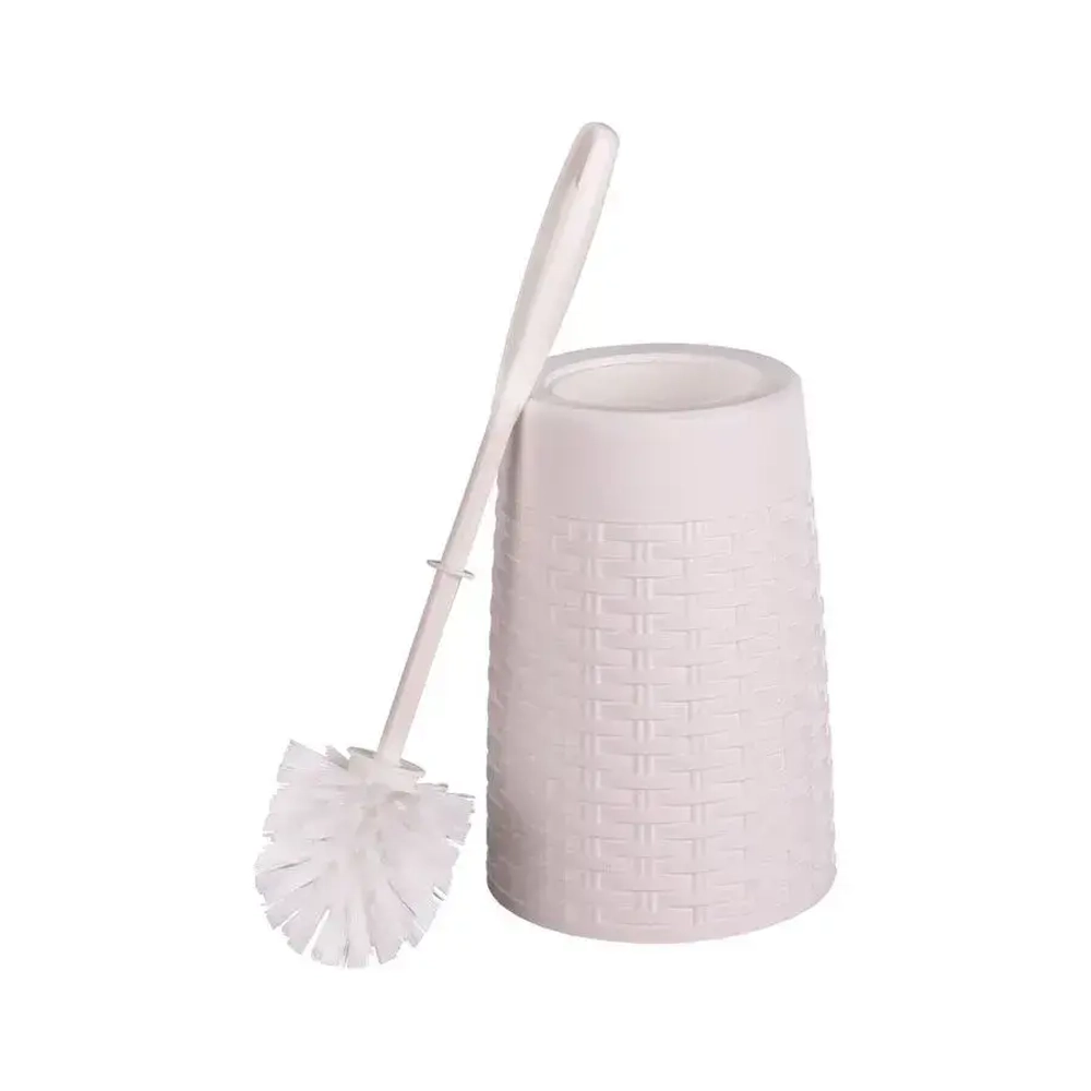 Ёрш туалетный Плетёнка с подставкой (белый) (комплект 20 шт)