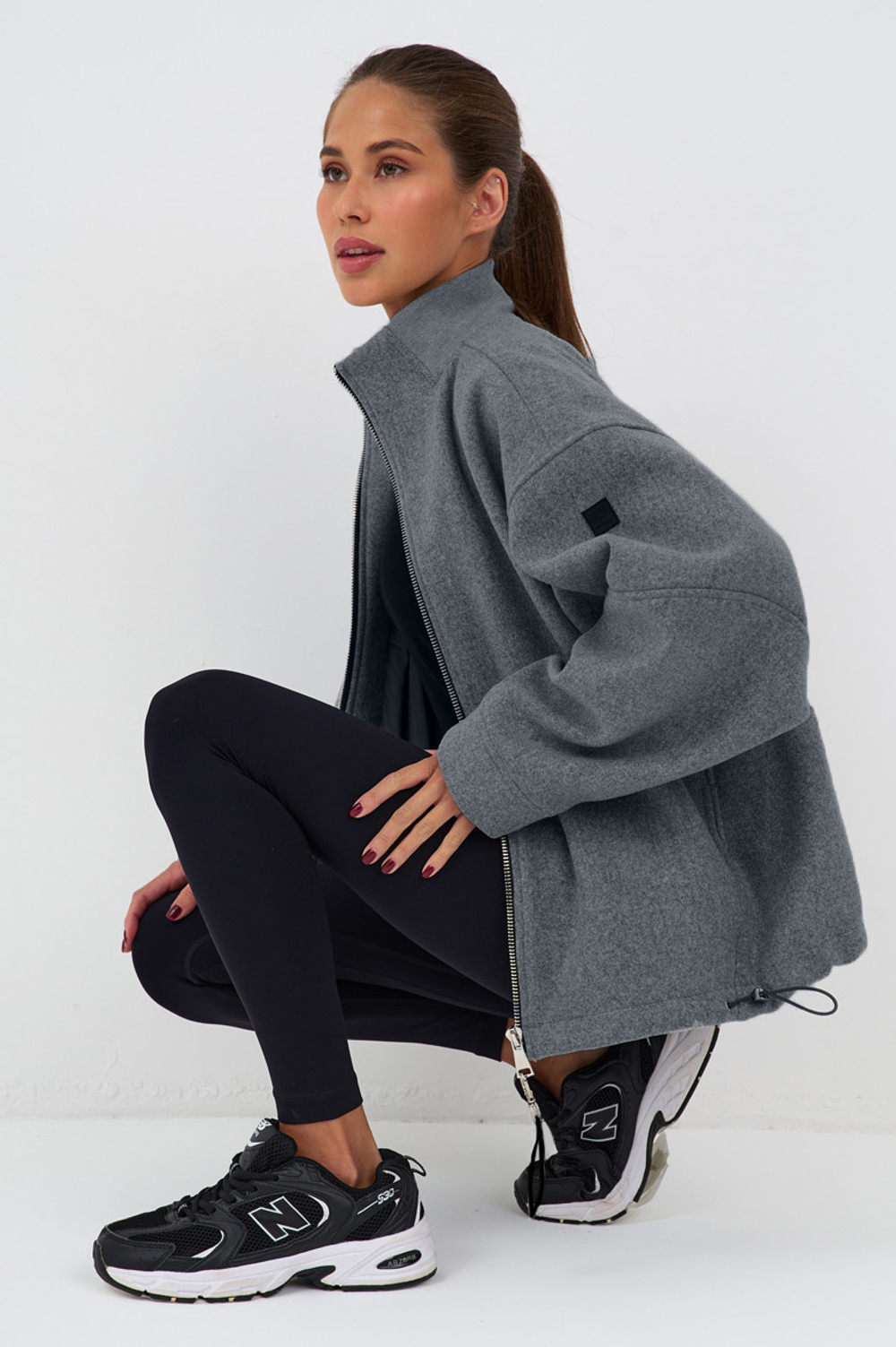 Пальто Crop Penhaligon Dark Grey