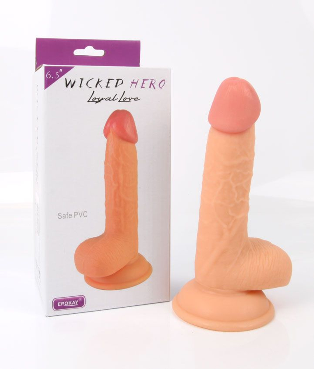 Реалистичный телесный фаллоимитатор Erokay - 12,5 см. (Цвет: телесный)