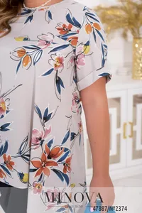 Костюм 2374-Светло-серый-синий Minova