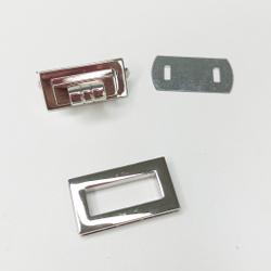 Замок вертушка на винтах 40*22 Серебро