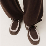 Замшевые полуботинки INUIKII Mocabee curly brown на меху