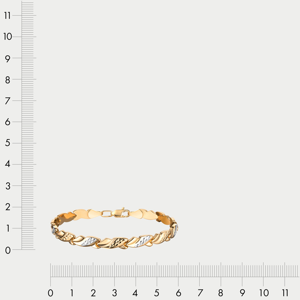 Браслет из желтого золота 585 пробы для женщин без вставок (арт. А 023065Л)