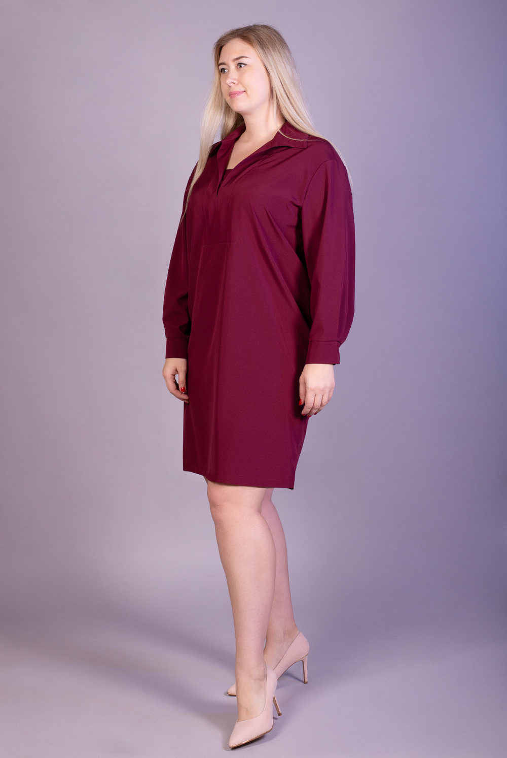 Платье женское 3582зп, бордовый #86Б053582зп
