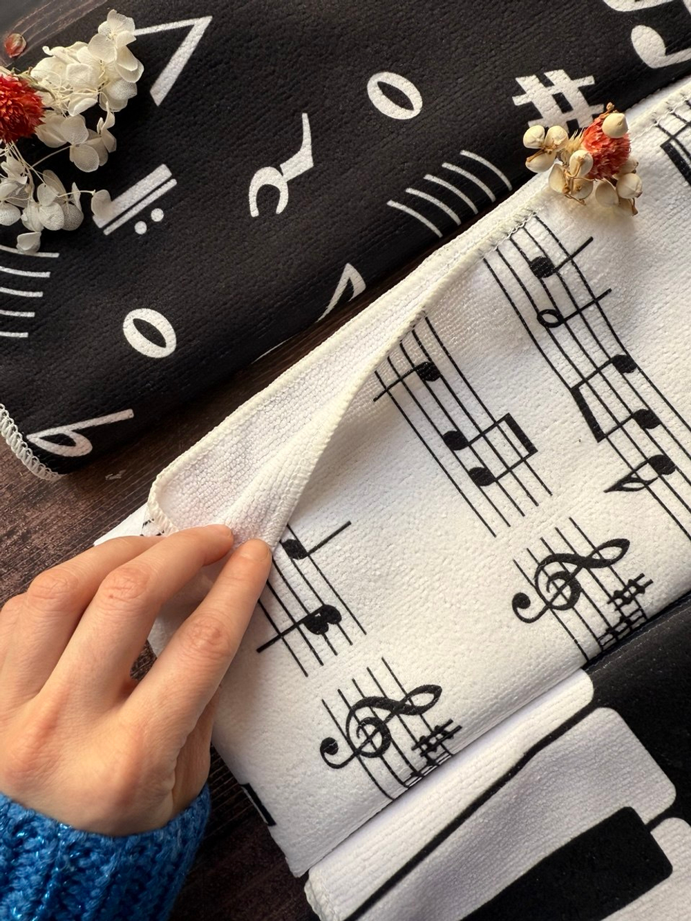 Набор кухонных полотенец "Музыкальные ноты"