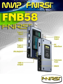 USB-тестер FNIRSI FNB58 напряжения тока и мощности / цифровой портативный Bluetooth