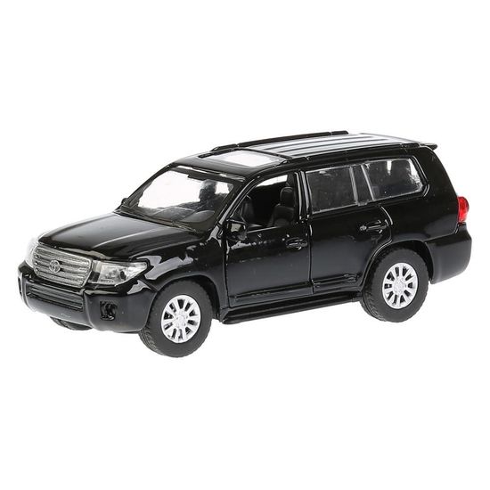 Машина металл TOYOTA LAND CRUISER длина 12,5 см, двери, инерц, черный, кор. Технопарк