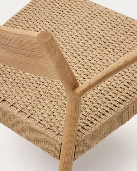 Yalia Кресло из массива дуба с натуральной отделкой и сиденьем из 100% веревки Испания La Forma