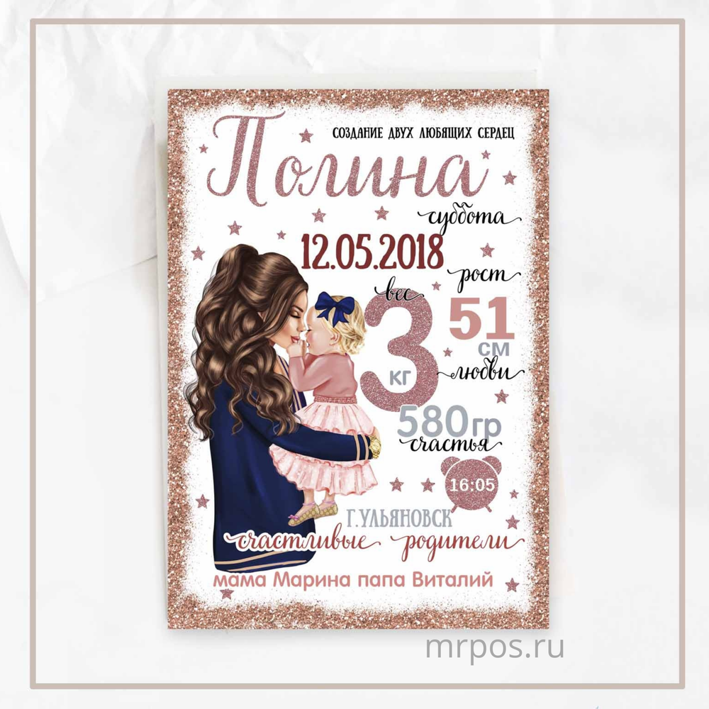 Метрика для девочки