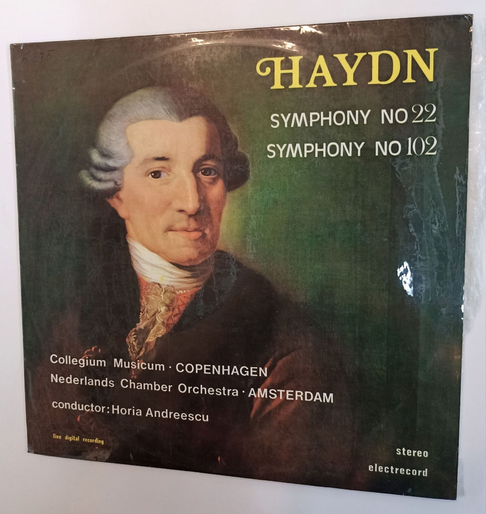 Винтажная виниловая пластинка LP Haydn Гайдн, Nederlands Chamber Orchestra Amsterdam, Horia Andreescu Symphony Симфония No 22 Symphony Симфония No 102 (Румыния 1987)