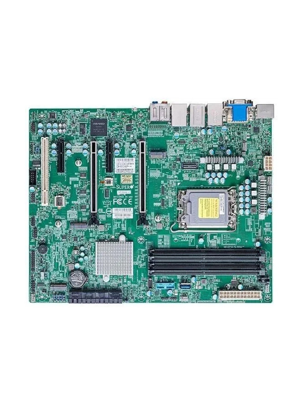 Supermicro MBD-X13SAE-F-B, 1xLGA1700,W680,4xDDR5 DIMM,2PCI-Ex16,3xM.2-PCI-E,8SATA3 RAID 0/1/5/10,7.1-ch,1x1000 Мбит/с,1х2500 Мбит/с,IPMI,4xUSB 2.0,VGA,DVI,HDMI,DisplayPort,ATX