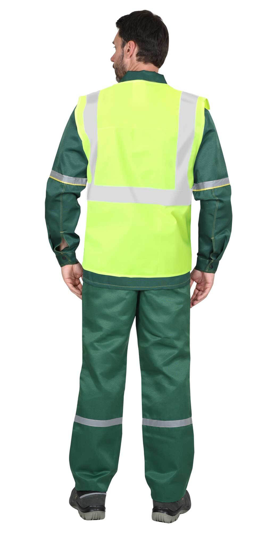 Жилет сигнальный SIRIUS кл.2, 3 СОП (трик.120 гр/м2, карманы) лимонный