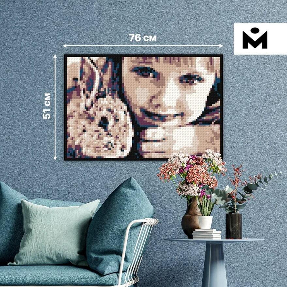 Фото-конструктор Color (M/10500) MOZABRICK - Пксель-арт, собери свою цветную картину по фото из деталей Lego