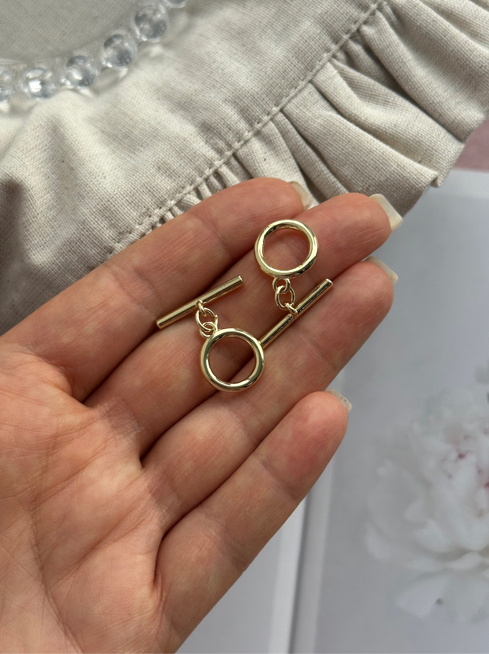 Тогл круглый для украшений 13мм