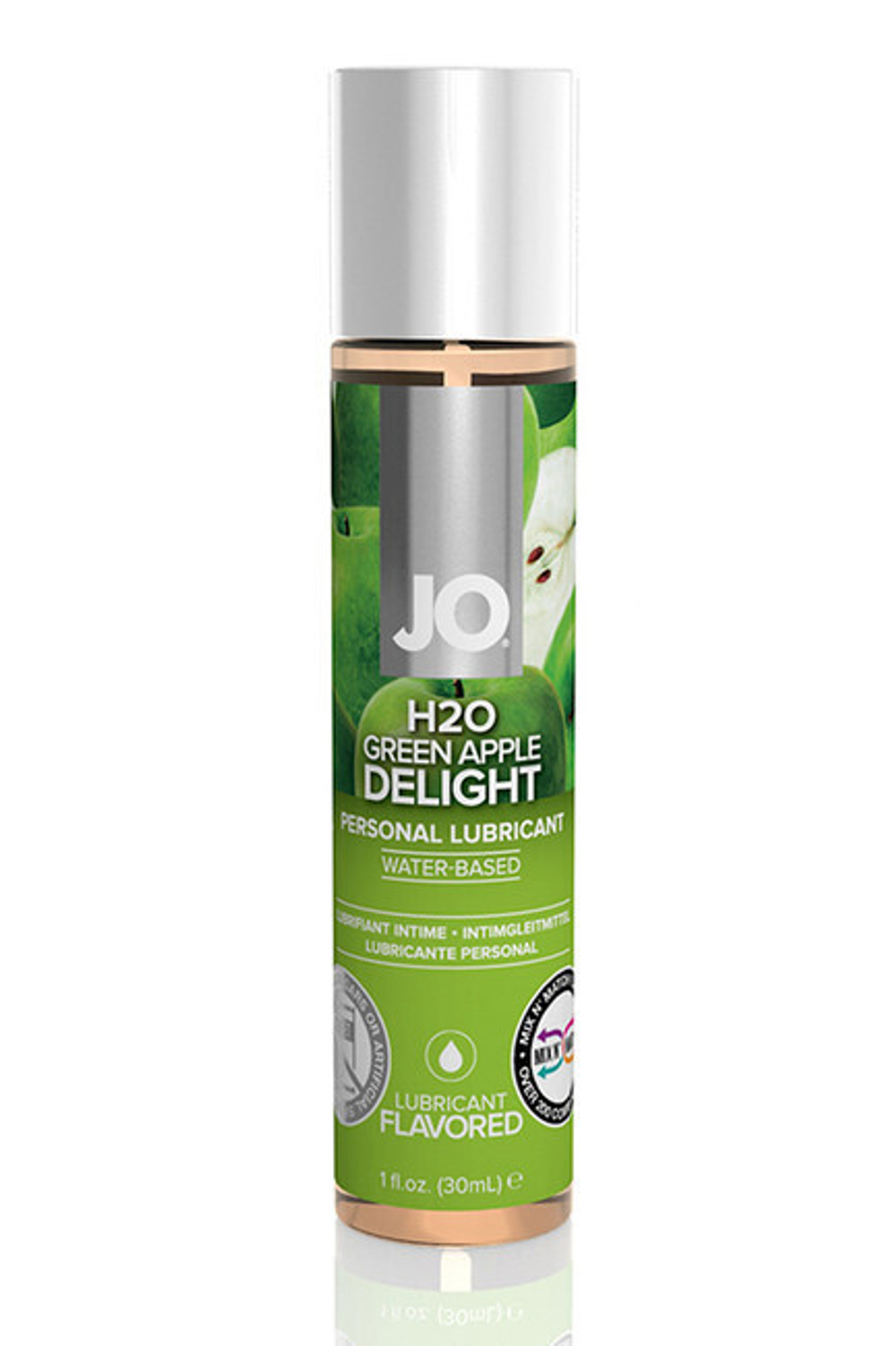 Вкусовой лубрикант "Зеленое яблоко "/ JO Flavored Green Apple H2O 1oz - 30 мл.
