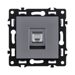 Розетка Ethernet RJ45 Cat.6, серый Kollinger Asthetik AS-017GY