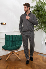 Мужские брюки удобного кроя (Размер: L) (Цвет: серый)