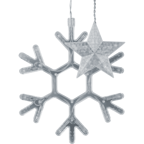 Гирлянда Бахрома &quot;Звезды и Снежинки&quot; 2,5*1м 38240