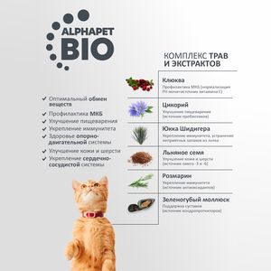 Сухой корм AlphaPet WOW Superpremium для взрослых домашних кошек и котов с уткой и потрошками